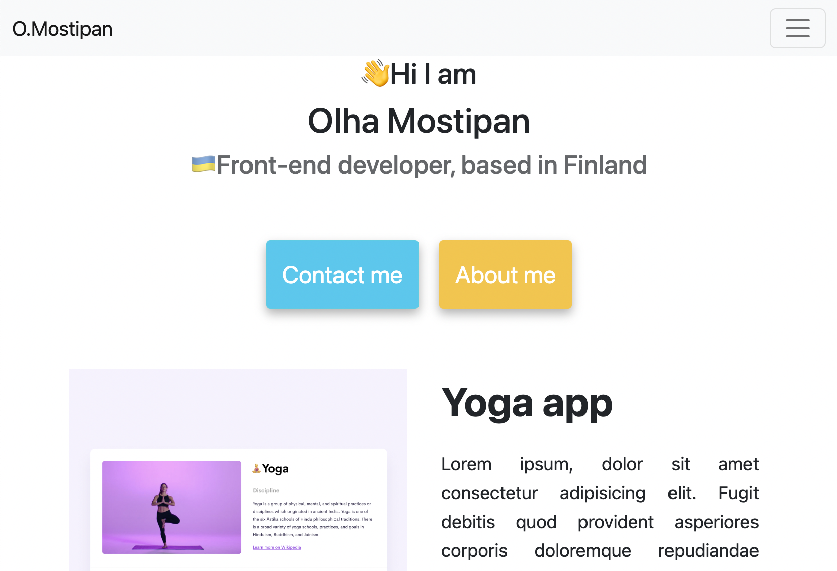 O.Mostipan Portfolio App